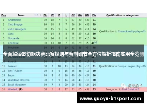 全面解读欧协联决赛比赛规则与赛制细节全方位解析指南实用全览册